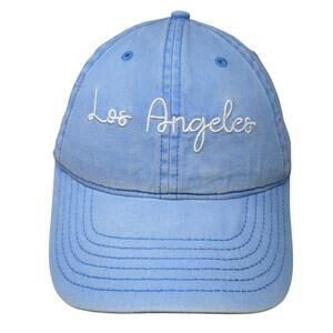 Los Angeles Slideback Baseball Cap Blue One Size Adjustable 6 Panel Mighty Fine